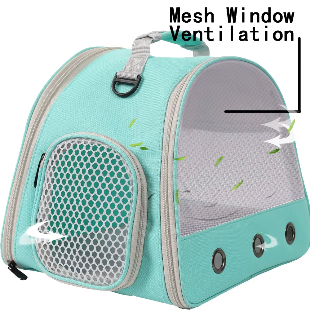 Guinea Pig Carrier Portable Clear Hamster Transport Cage Reptile Travel Bag Small Pet Rabbit Bearded Dragon Outdoor