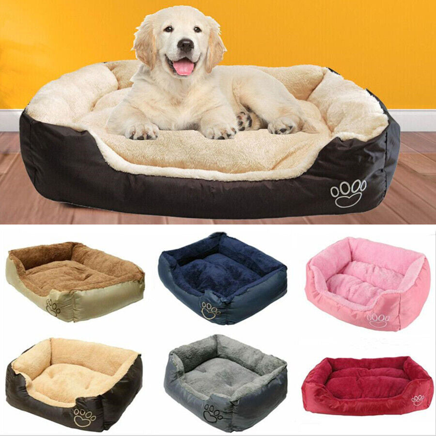 Pet Dog Bed Cat Beds Luxury Soft Washable Puppy Cushion Warm Pet Basket-S M L XL