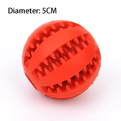 Natural Rubber Pet Dog Toys Dog Chew Toys Tooth Cleaning Treat Ball Extra-Tough Interactive Elasticity Ball5Cm for Pet Products