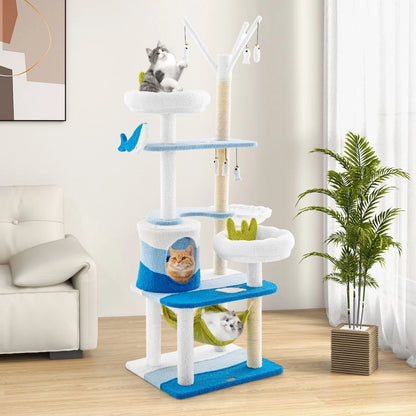 Multi-Level Cat Tower with Sisal Covered Scratching Posts