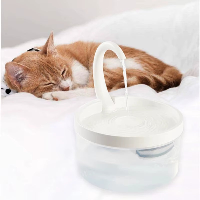 New 2L Pet Cat Water Fountain USB Automatic Dog Drinking Fountain with LED Light Drinker Feeder Pet Drinking Fountain Dispenser