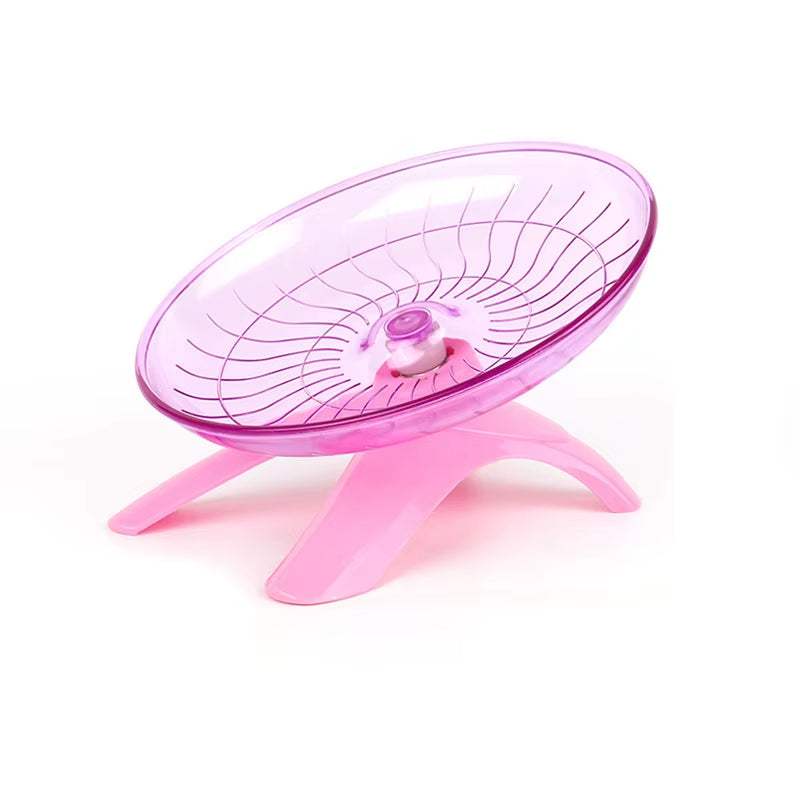 Pet Hamster Running Wheel Mute Flying Saucer Steel Axle Wheel Running Disc Toys Cage Small Animal Hamster Accessories