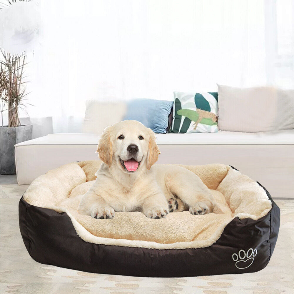 Pet Dog Bed Cat Beds Luxury Soft Washable Puppy Cushion Warm Pet Basket-S M L XL