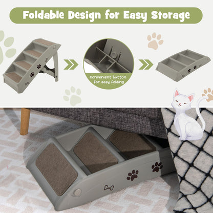 4-Step Pet Stairs with Non-Slip Foot Pads