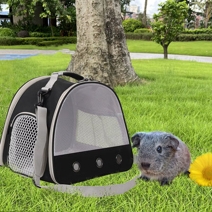 Guinea Pig Carrier Portable Clear Hamster Transport Cage Reptile Travel Bag Small Pet Rabbit Bearded Dragon Outdoor