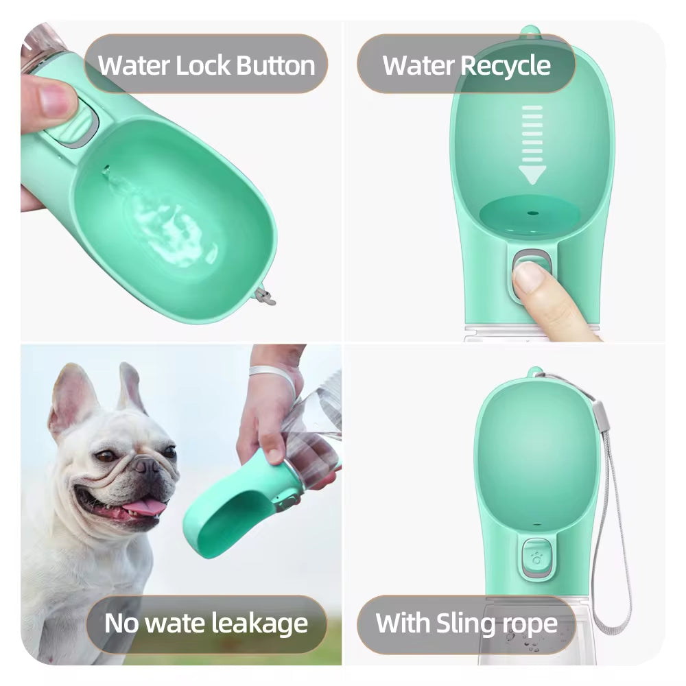 Portable Dog Water Bottle for Small Large Dogs Cat Outdoor Leakproof Walking Drinking Bowls Chihuahua French Bulldog Supplies