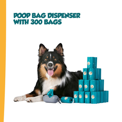 300 Large Thick Dog Poop Bags Dispenser Scooper Doggy Poo Bag Tie Waste