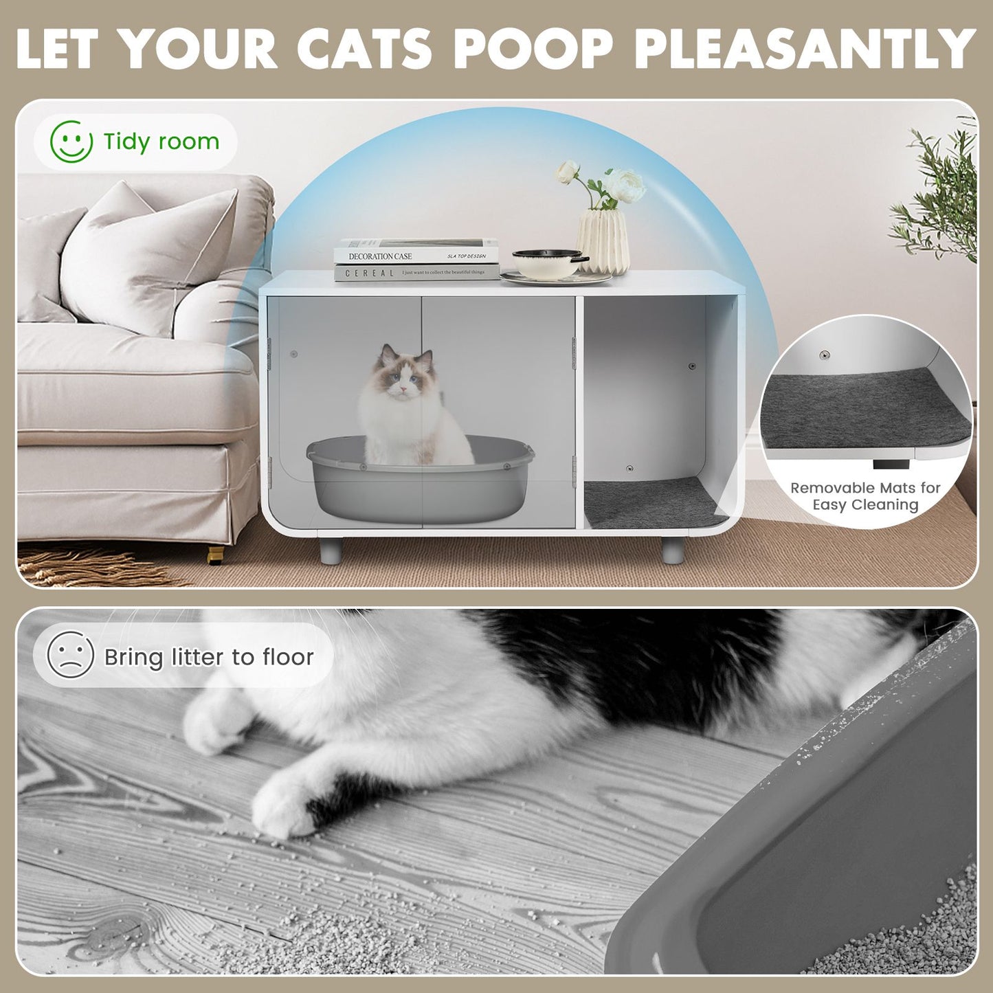 Cat Litter Box Enclosure Furniture