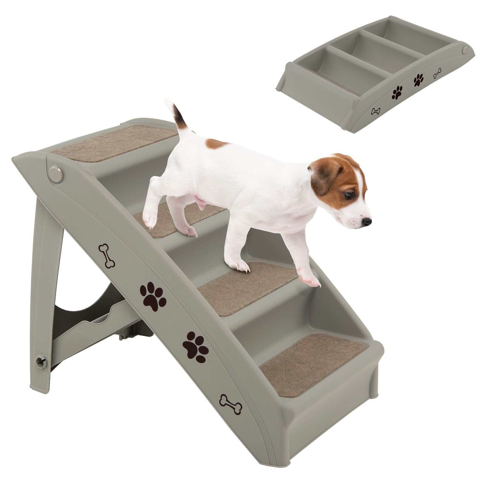 4-Step Pet Stairs with Non-Slip Foot Pads