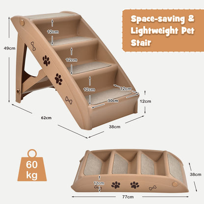 4-Step Pet Stairs with Non-Slip Foot Pads