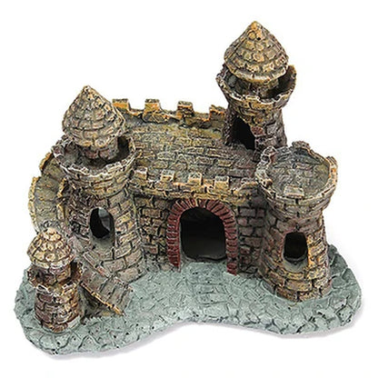 Artificial World of Tanks Stone-Island Resin Castle Aquarium Landscape Ornament Aquarium Decorations for the Fish Tank Statue