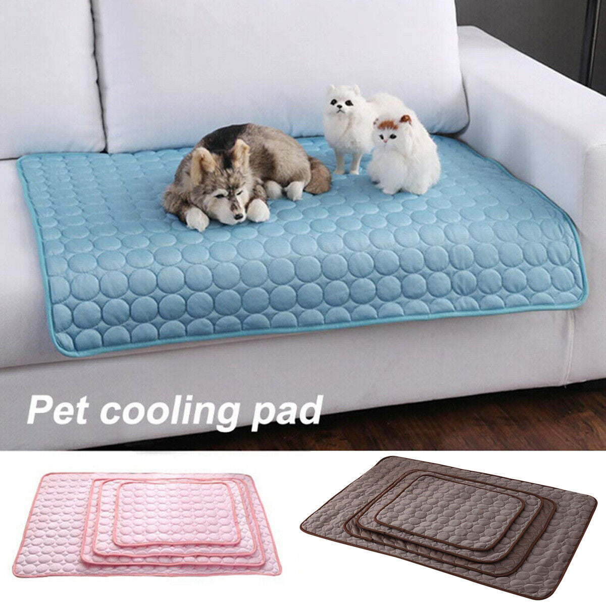 Pet Cooling Bed Mat Dog Cat Pad Summer Puppy Fast Sleeping Non-Toxic Mattress