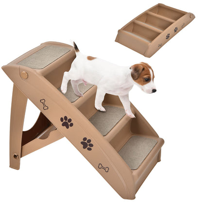 4-Step Pet Stairs with Non-Slip Foot Pads