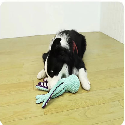 Dog Pet Plush Octopus Toy Interactive Sound Anti-Demolition Home Large and Small Dog Boredom Companion Toy