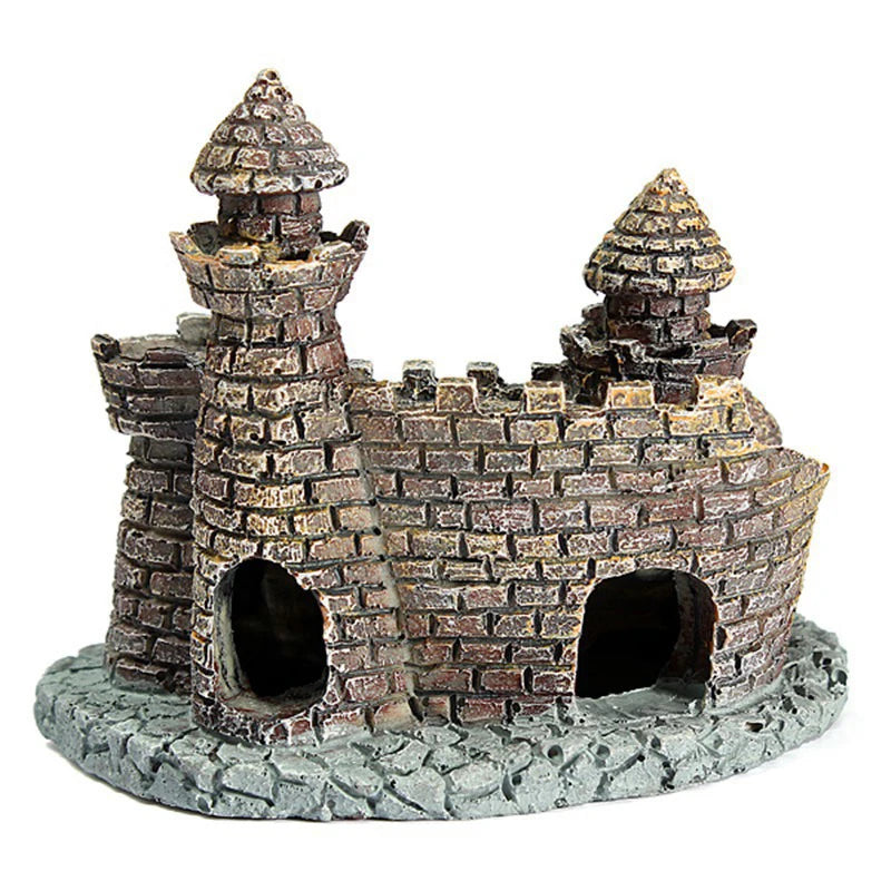 Artificial World of Tanks Stone-Island Resin Castle Aquarium Landscape Ornament Aquarium Decorations for the Fish Tank Statue