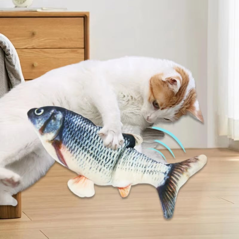 Cat Dog Toy Fish USB Charging Electric Floppy Simulation Fish Interactive Training Teeth Grinding Pet Chew Toys