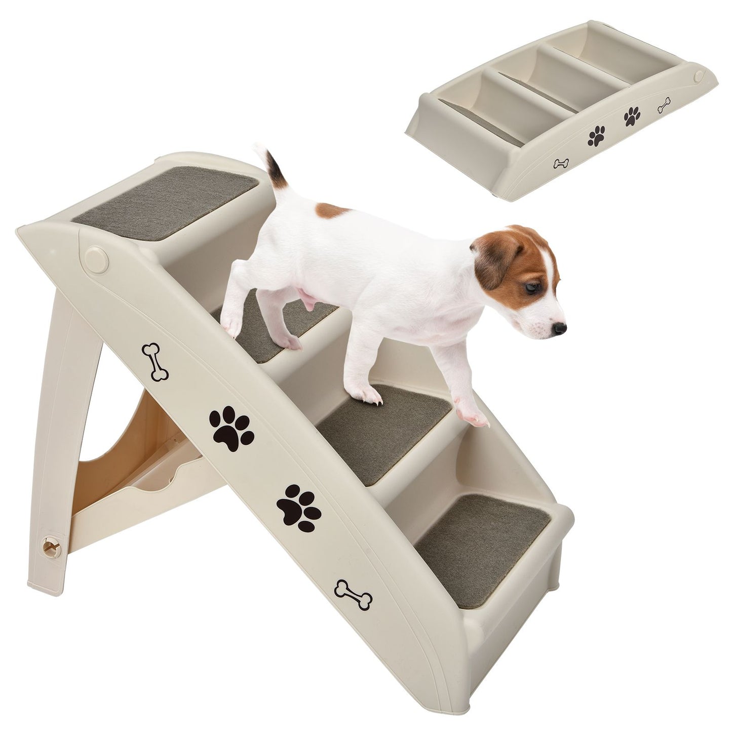 4-Step Pet Stairs with Non-Slip Foot Pads