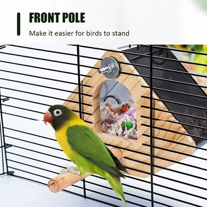 Transparent Bird Nest Breeding Box Cage Arakeet Nesting Box Acrylic Parrot Breeding House Bird Hanging Nest Birdcage Accessories