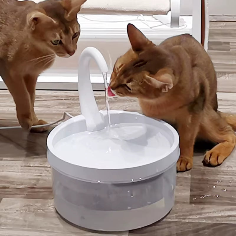 New 2L Pet Cat Water Fountain USB Automatic Dog Drinking Fountain with LED Light Drinker Feeder Pet Drinking Fountain Dispenser